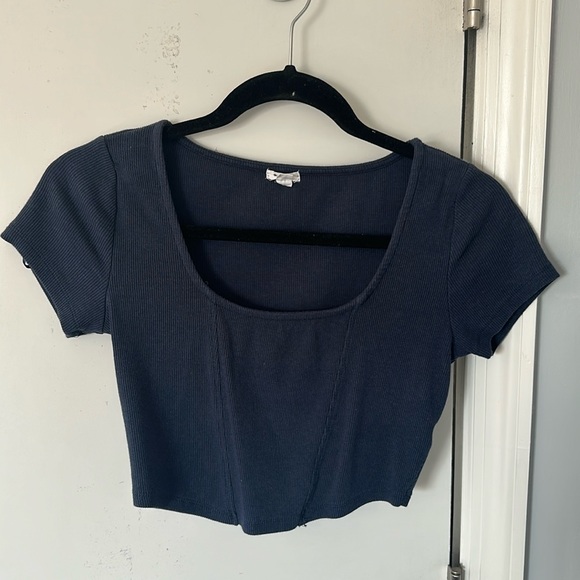 Garage Mackenzie Corset Tee Blue - Picture 2 of 3